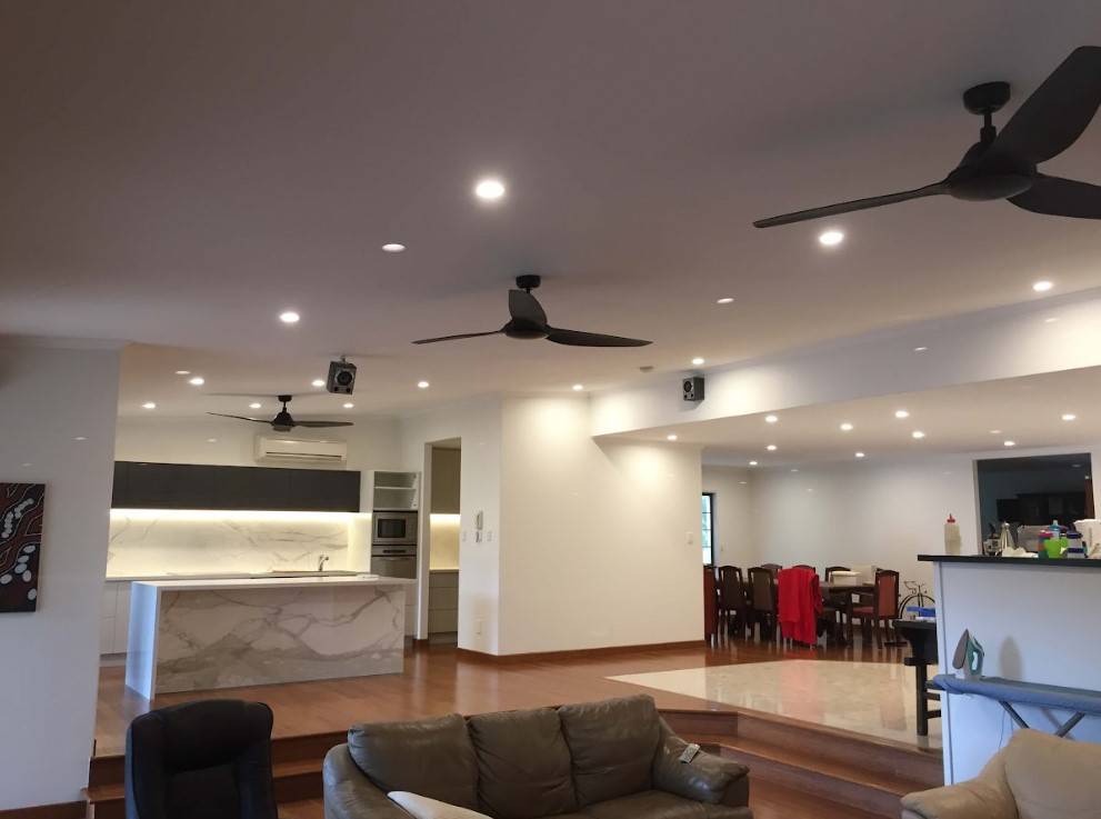 Ceiling fan mounted by jabel electricians